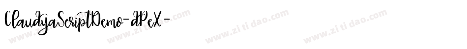 ClaudyaScriptDemo-dPeX字体转换