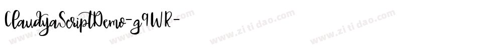 ClaudyaScriptDemo-g9WR字体转换