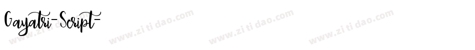 Gayatri-Script字体转换