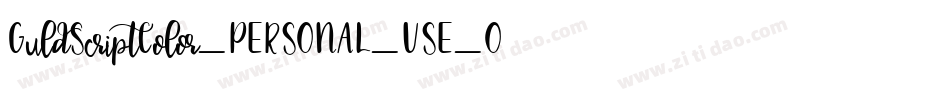 GuldScriptColor_PERSONAL_USE_ONLY字体转换