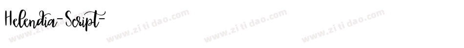 Helendia-Script字体转换