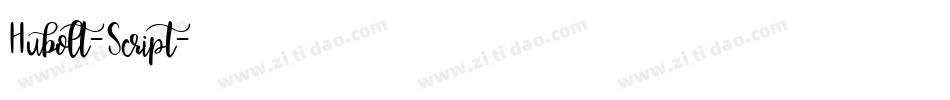 Hubolt-Script字体转换
