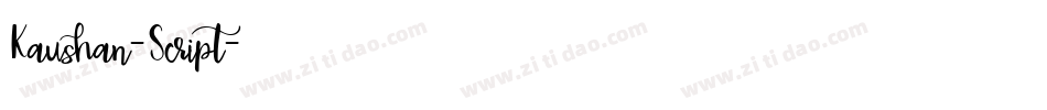 Kaushan-Script字体转换