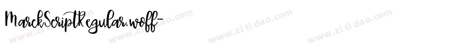 MarckScriptRegular.woff字体转换