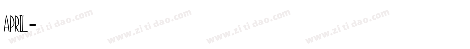 April字体转换