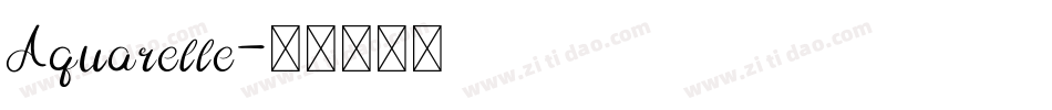 Aquarelle字体转换