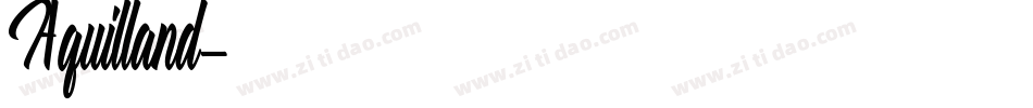Aquilland字体转换