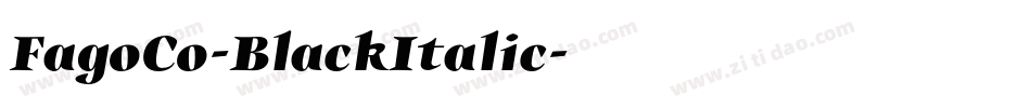 FagoCo-BlackItalic字体转换