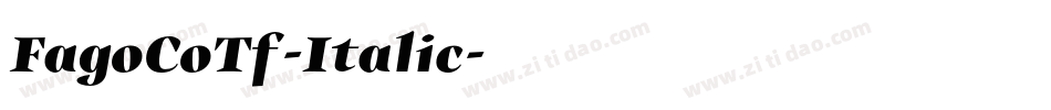 FagoCoTf-Italic字体转换