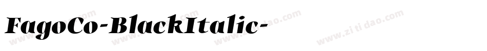 FagoCo-BlackItalic字体转换