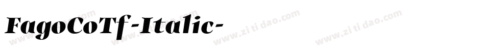 FagoCoTf-Italic字体转换