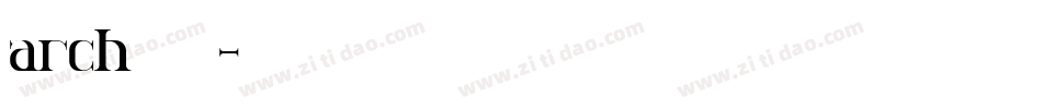arch中文字库字体转换