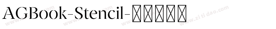 AGBook-Stencil字体转换