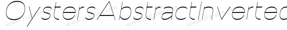 OystersAbstractInverted-Italic字体转换