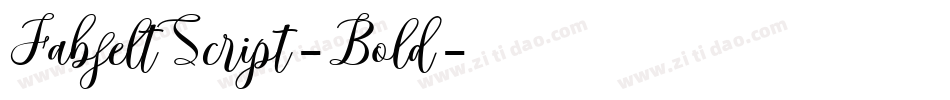 FabfeltScript-Bold字体转换