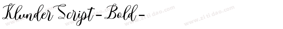 KlunderScript-Bold字体转换