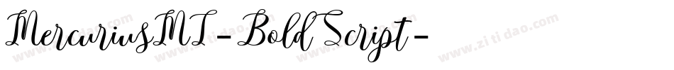 MercuriusMT-BoldScript字体转换