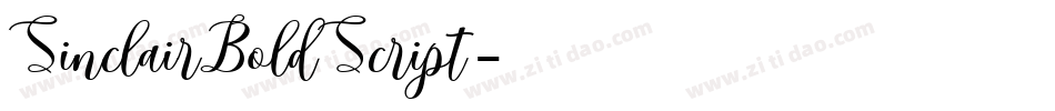 SinclairBoldScript字体转换