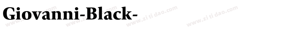 Giovanni-Black字体转换