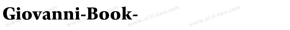 Giovanni-Book字体转换