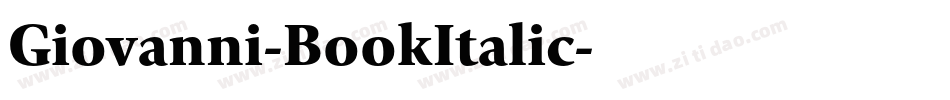 Giovanni-BookItalic字体转换