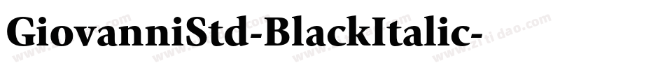 GiovanniStd-BlackItalic字体转换