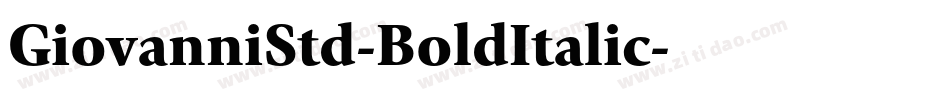 GiovanniStd-BoldItalic字体转换