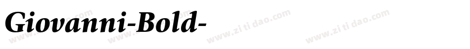 Giovanni-Bold字体转换