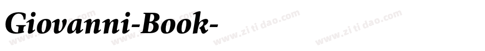 Giovanni-Book字体转换