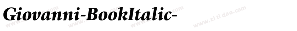 Giovanni-BookItalic字体转换
