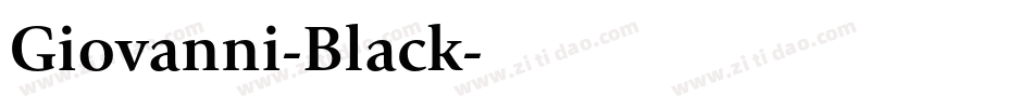 Giovanni-Black字体转换