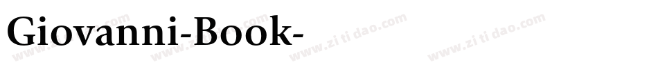Giovanni-Book字体转换