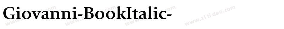 Giovanni-BookItalic字体转换