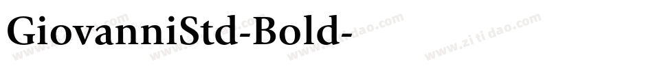GiovanniStd-Bold字体转换