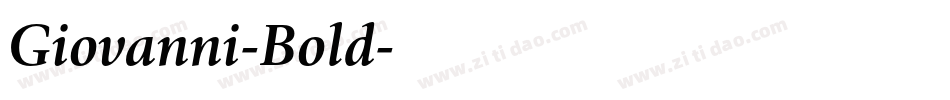 Giovanni-Bold字体转换