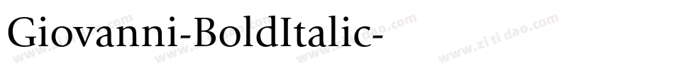 Giovanni-BoldItalic字体转换