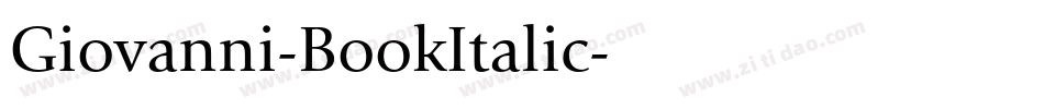 Giovanni-BookItalic字体转换