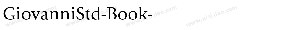 GiovanniStd-Book字体转换