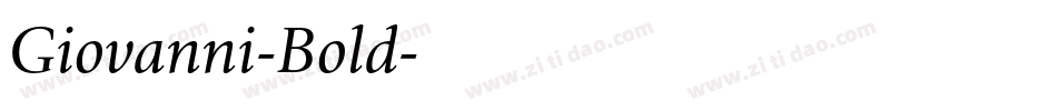 Giovanni-Bold字体转换