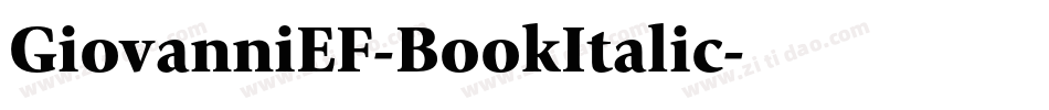 GiovanniEF-BookItalic字体转换