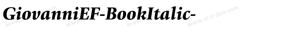 GiovanniEF-BookItalic字体转换