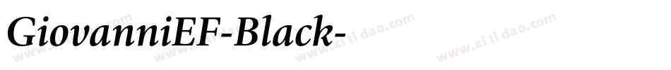 GiovanniEF-Black字体转换
