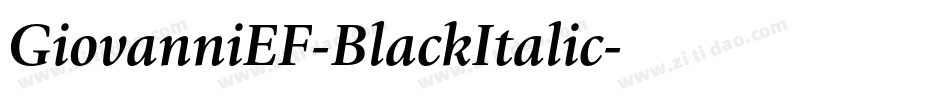 GiovanniEF-BlackItalic字体转换