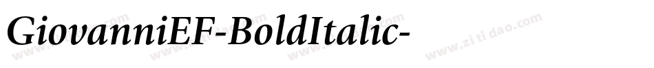 GiovanniEF-BoldItalic字体转换