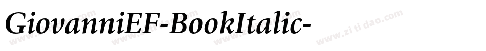 GiovanniEF-BookItalic字体转换