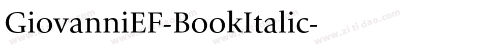 GiovanniEF-BookItalic字体转换