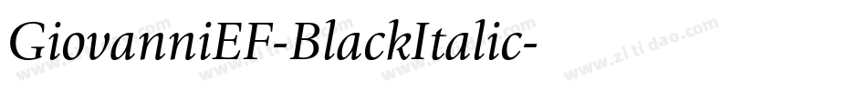 GiovanniEF-BlackItalic字体转换