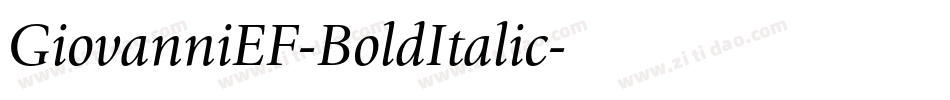 GiovanniEF-BoldItalic字体转换