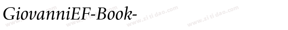 GiovanniEF-Book字体转换