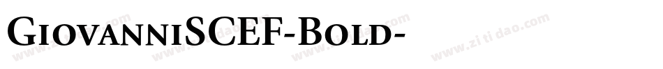 GiovanniSCEF-Bold字体转换